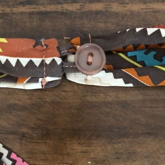 NWT Nicole Miller Tribal Boho Silk Halter Top - s - Picture 3 of 8